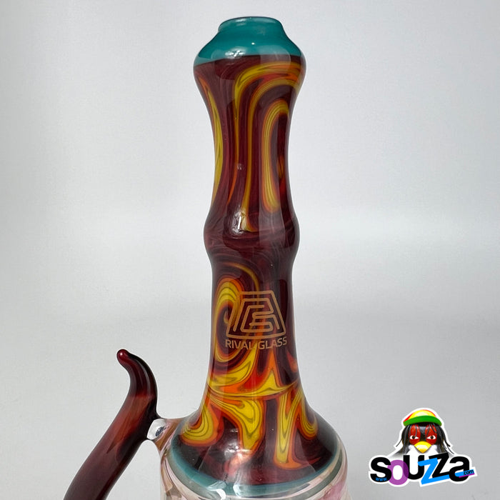 Rival Glass Local Worked Heady Glass Water Pipe