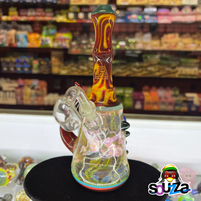 Rival Glass Local Worked Heady Glass Water Pipe