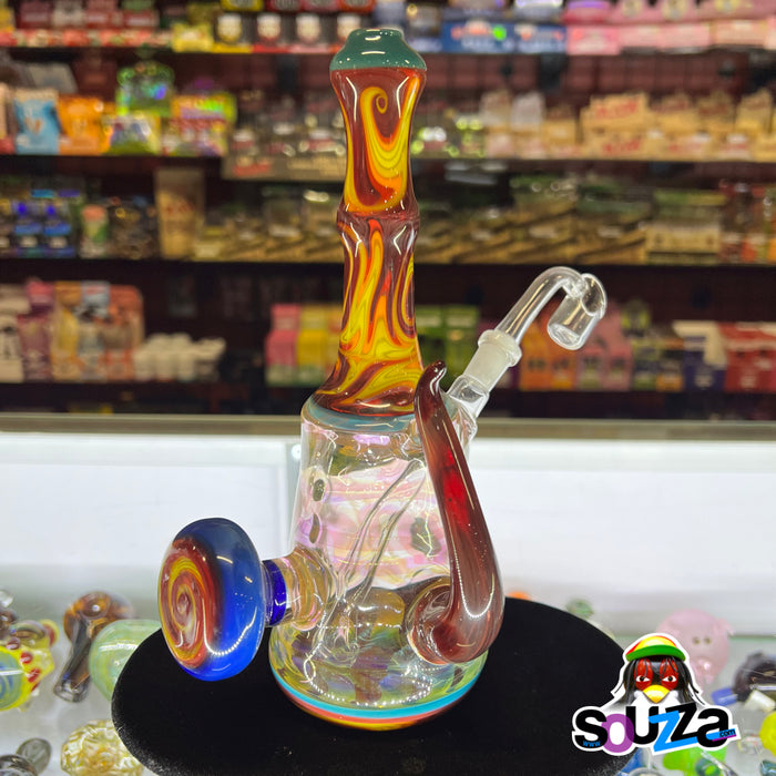 Rival Glass Local Worked Heady Glass Water Pipe