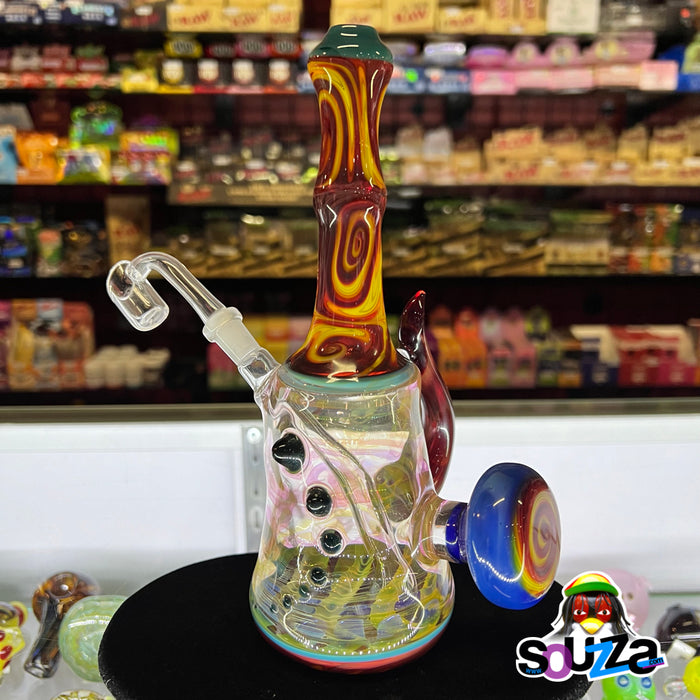 Rival Glass Local Worked Heady Glass Water Pipe