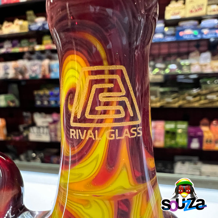 Rival Glass Local Worked Heady Glass Water Pipe