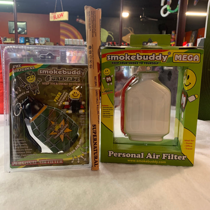 Smokebuddy Original Personal Air Filter With MegaBuddy 