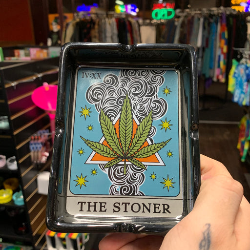 The Stoner Tarot Card Ceramic Ashtray Top View 