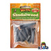Pack of sandalwood incense cones with packaging on a white background
