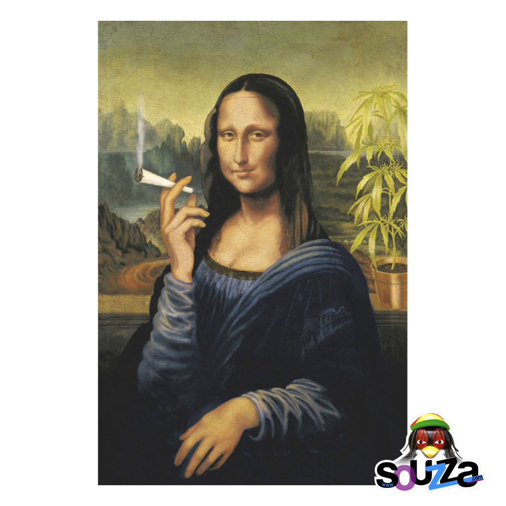 mona tobacco shop Mona Lisa Smoking Poster — Souzza