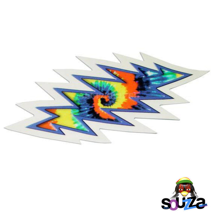 3.25"x6.25" Grateful Dead Tie-Dye Lightning Bolt Sticker