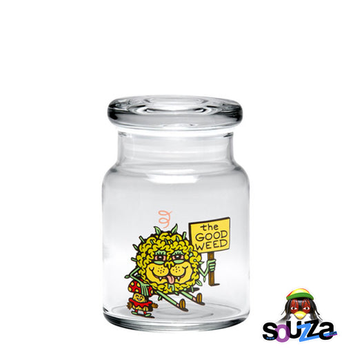 'The Good Weed' Pop Top Glass Jar with a rubber gasket by 420 Science Size Small