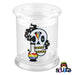 420 Science "Cosmic Skull" design Glass Pop-Top Stash Jar Size Large