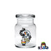 420 Science "Cosmic Skull" design Glass Pop-Top Stash Jar Size Small