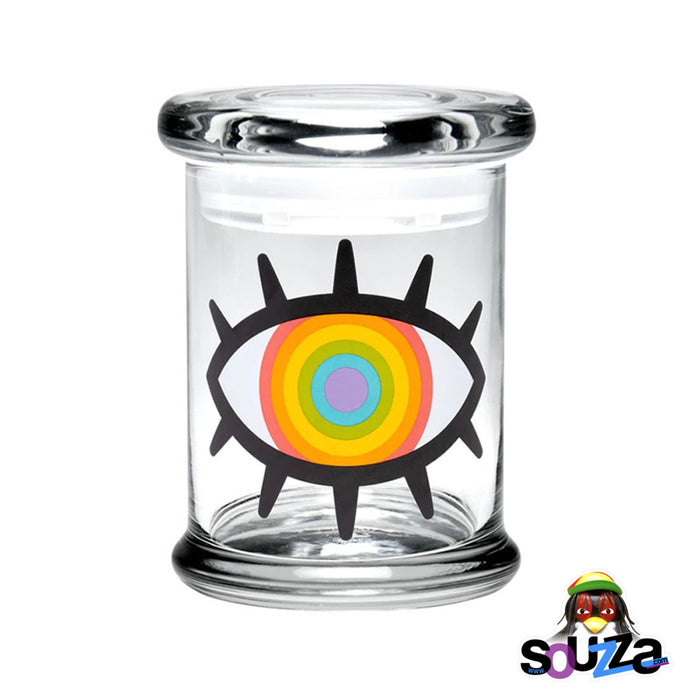 'Woke Rainbow Eye' Glass Storage Jar by 420 Science