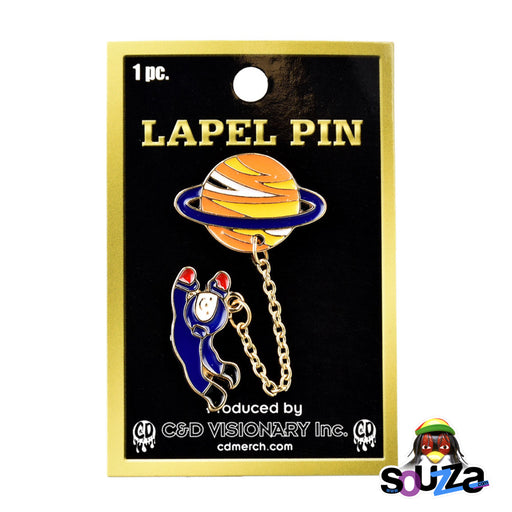 Alien Planet with Astronaut Explorer Lapel Pin | 1"x3" with packaging