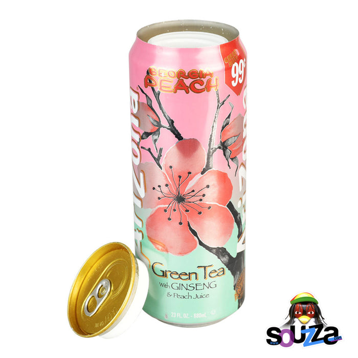 AriZona Beverage Can Diversion Stash Safe | 23oz | Georgia Peach with open top