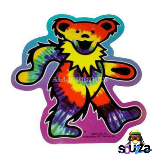Bear Shape Grateful Dead Tie-Dye Bear Sticker - 5" x 4.5"
