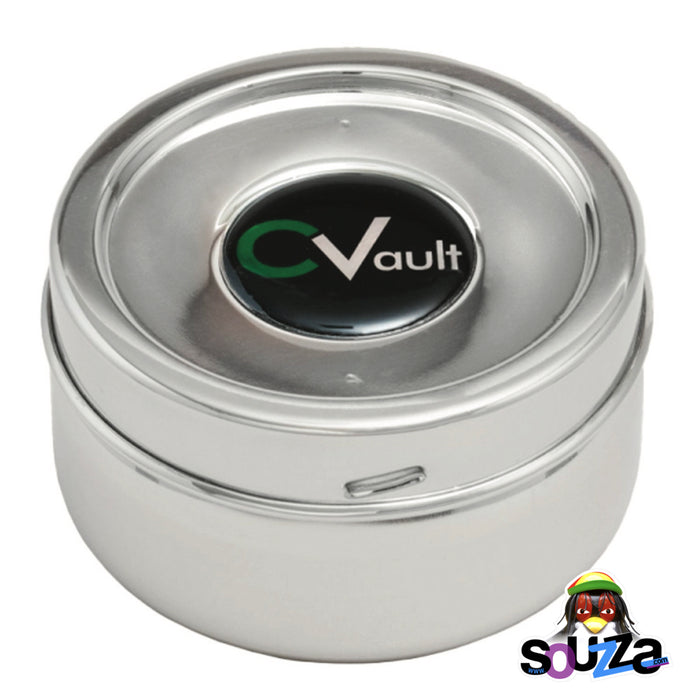 CVault "Twist" Stainless Steel Storage Container w/ Boveda Pack Small