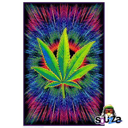 Canna Vibes Non-Flocked Blacklight Poster | 24" x 36"