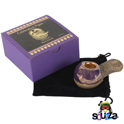 Purple Haze Celebration Pipe Plated in 22 Karat Gold with felt pouch