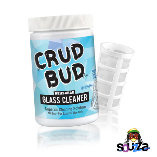 Crud Bud™ Reusable Glass Cleaner - 16.9oz with patent pending soaking basket