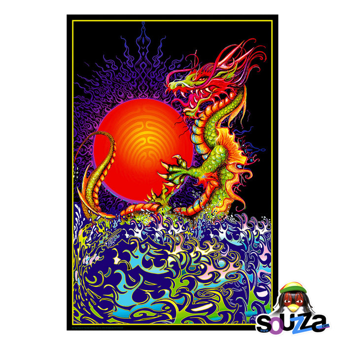Dragon Rising Non-Flocked Blacklight Poster | 24" x 36"