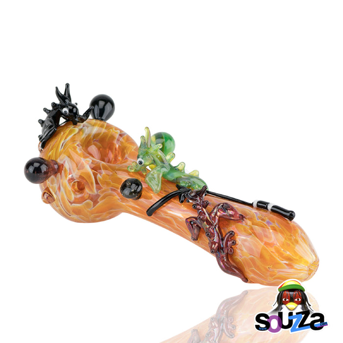 Empire Glassworks Dragons Hand Pipe Mouthpiece View