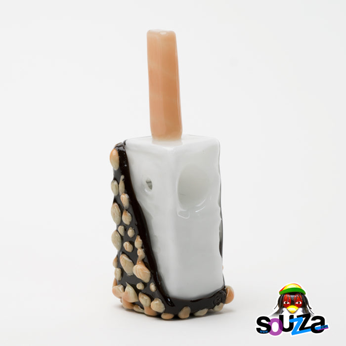 Empire Glassworks Hazel-nug Popsicle Hand Pipe Upright View