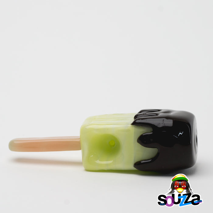 Empire Glassworks Melon Popsicle Hand Pipe Side Top View
