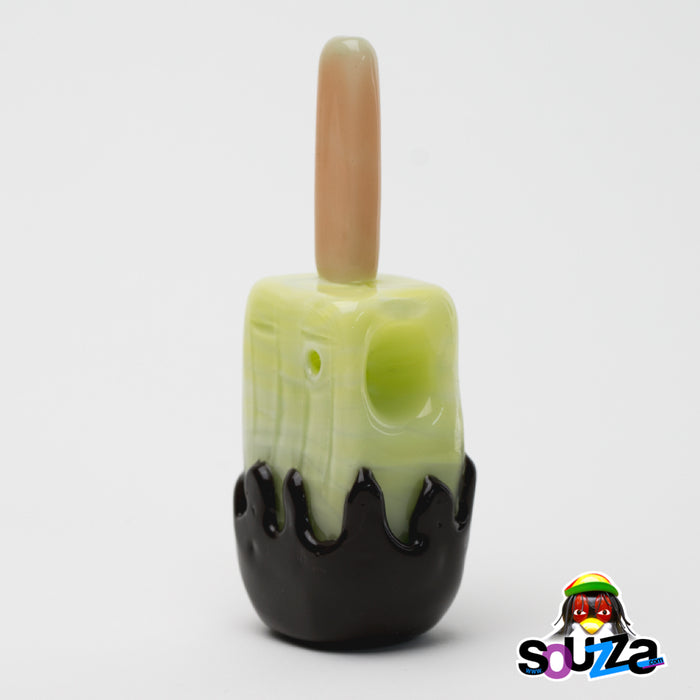 Empire Glassworks Melon Popsicle Hand Pipe Upright View