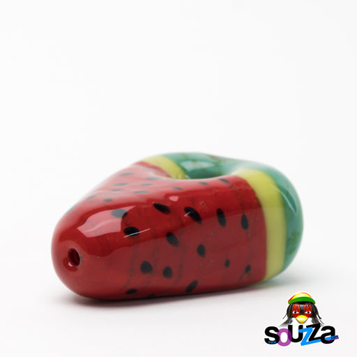 Empire Glassworks Watermelon Hand Pipe Laying Down View
