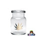 'Gold Marijuana Leaf' Glass Storage Jar by 420 Science Size Small