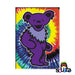 Grateful Dead Purple Bear On Tie Dye Magnet - 2.5"x3.5"