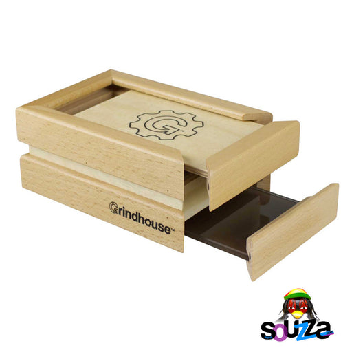 Grindhouse Wooden Sifter Pollen Box - Drawer Style Sliding Open