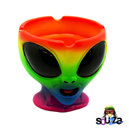 Happy Dayz Rainbow Alien Bust Ashtray | 3.5"