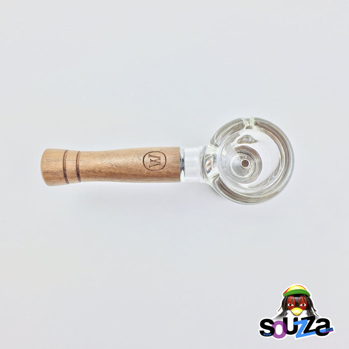 MARLEY NATURAL™ Glass and Walnut Hand Pipe Top Down View 