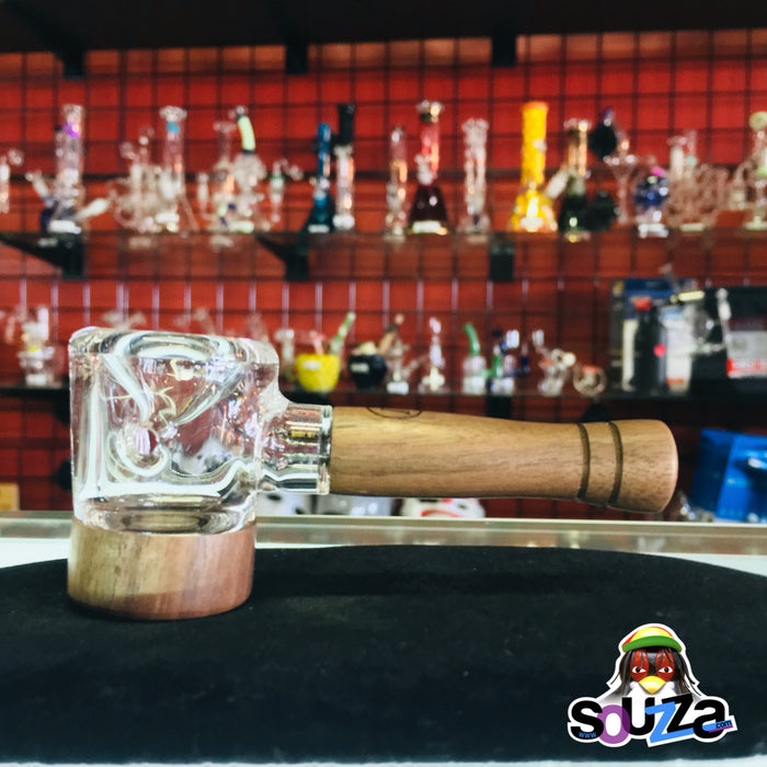MARLEY NATURAL™ Glass and Walnut Hand Pipe Shop View