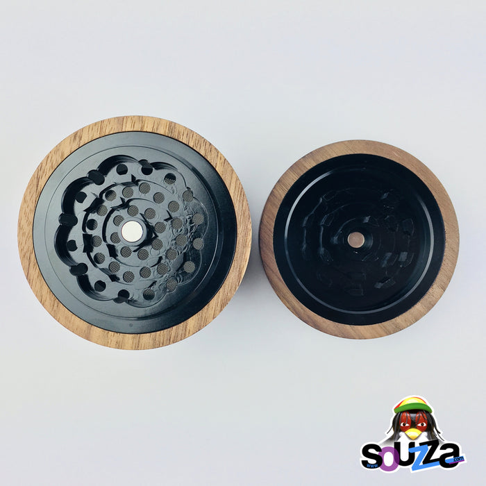 MARLEY NATURAL™ Large Walnut Grinder Open Top View