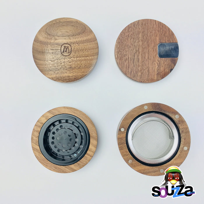 MARLEY NATURAL™ Large Walnut Grinder 4 Piece Open Top View