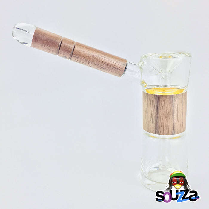 MARLEY NATURAL™ Glass and Walnut Bubbler Full Side View 