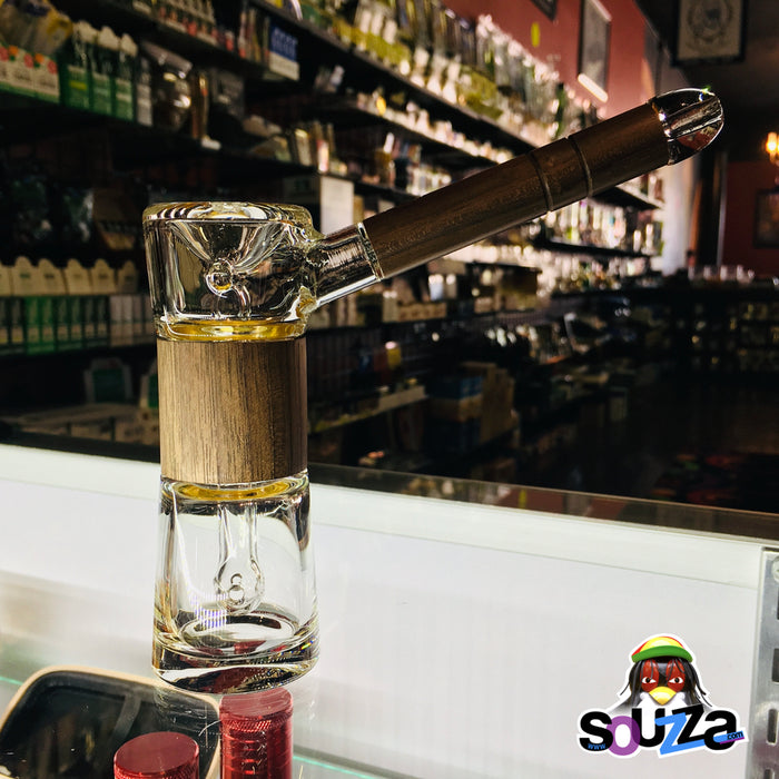 MARLEY NATURAL™ Glass and Walnut Bubbler In-store Shot 