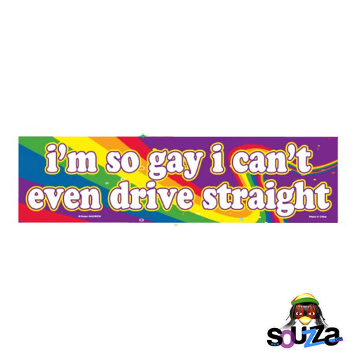 I'm so Gay I can't Even Drive Straight Vehicle Bumper Magnet