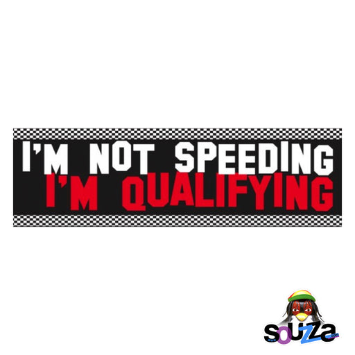 'I'm not Speeding, I'm Qualifying' Bumper Magnet