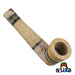 Multicolored Striped Stone Pipe - 4" / Colors Vary