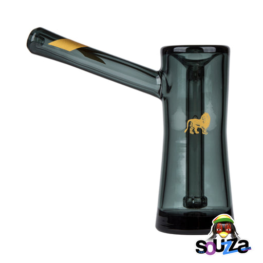 Marley Natural Smoked Glass Bubbler - Gold Accents