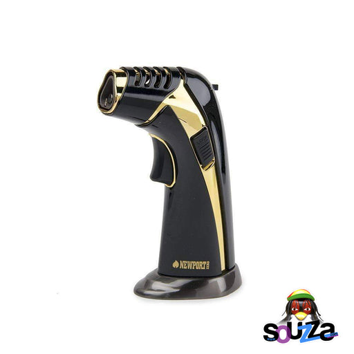 Newport 3 Jet Triple Flame Torch - Black and Gold