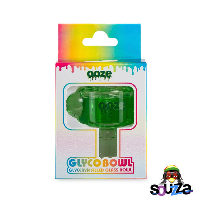 Ooze Glyco Screened Glass Bowl - Slime Green with Box