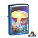 High Polish Blue Pulsar Mystical Mushroom Zippo Lighter
