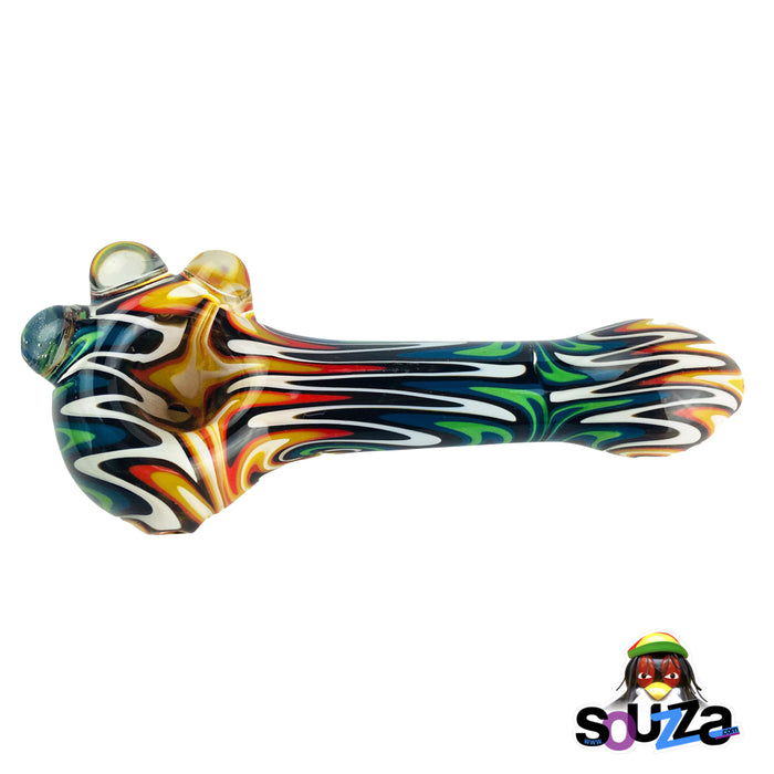 Pulsar colorful worked hand pipe bird's eye view