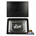 RAW Lead-free Crystal Glass Rolling Tray - 11" x 7" in gift box