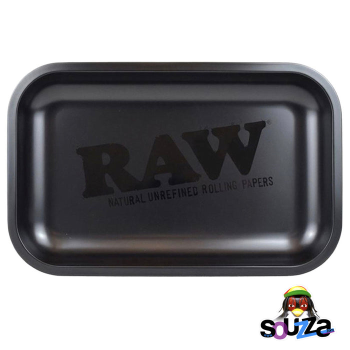 RAW Rolling Tray | Murder'd Out all black rolling tray by Raw 11" x 7"
