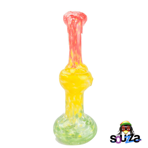 Rasta water bubbler hand pipe - 5.5" Front View
