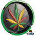 Poly Resin Rasta Hemp Cannabis Leaf Ashtray - 6" in diameter