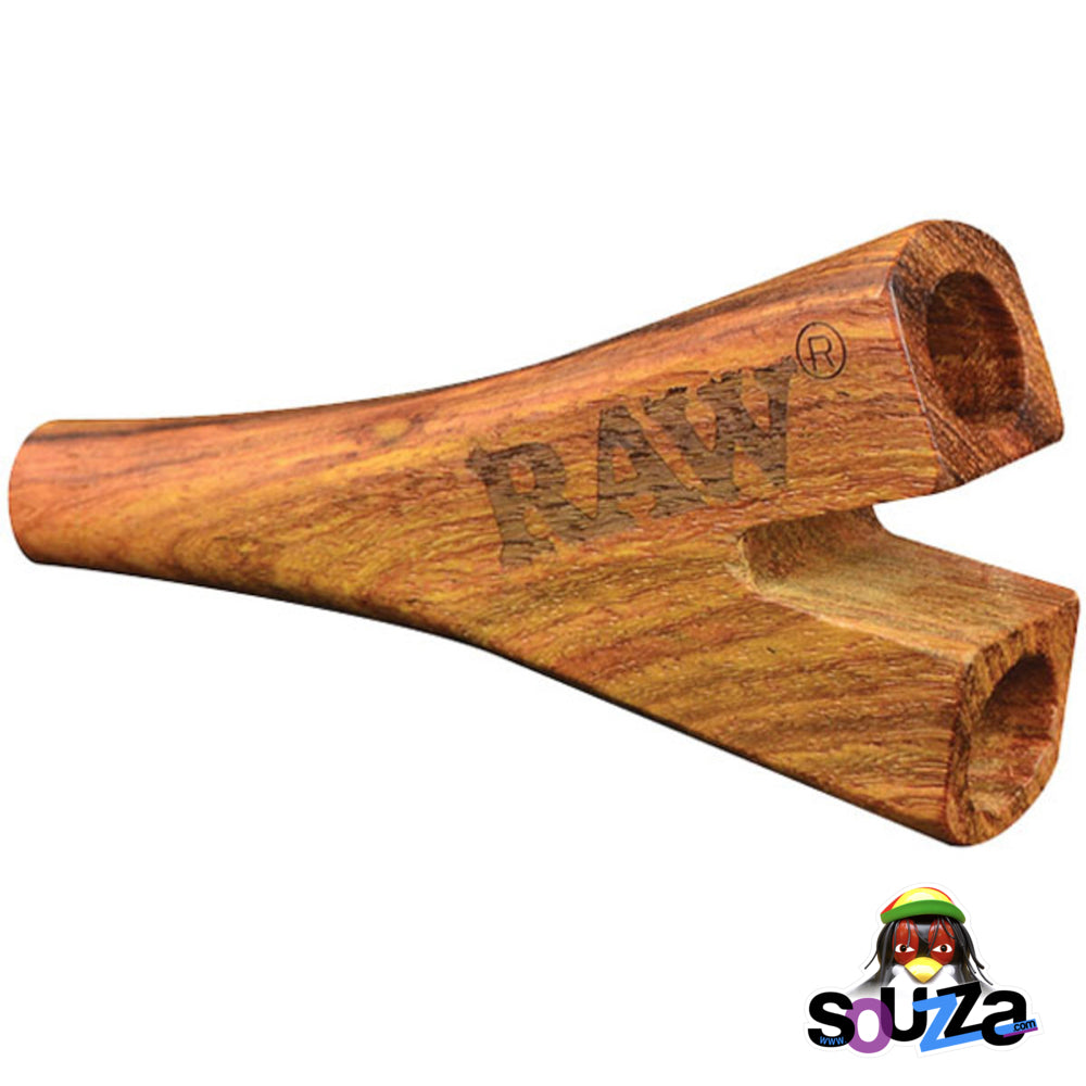 raw double barrel wooden cigarette holder Raw Double Barrel Wooden Cone Holder